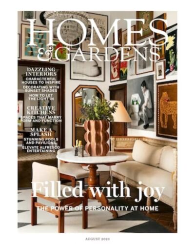 homes and gardens august 2023 cover